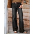 thumbnail image 5 of EMMIOL Women's Mid High Rise Wide Leg Baggy Jeans Y2K Boyfriend Denim Pants with Pockets, 5 of 7