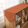 thumbnail image 4 of Burnt Orange Table Runner Linen Burlap Table Runner 72 Inches Long Rustic Farmhouse Solid Color Fall Dresser Scarves for Kitchen Island Coffee Dining Room Party Wedding Holiday Decoration 14"x72", 4 of 8