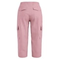 thumbnail image 5 of cocolona Womens Casual Capri Cargo Pants Elastic Waist Drawstring Wide Leg Outdoor Hiking Cropped Pants with Pockets, 5 of 5