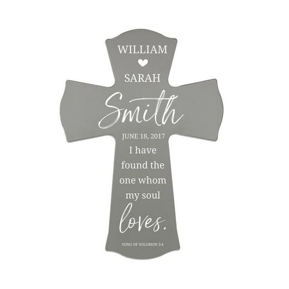 LifeSong Milestones 8x11.25in Black Wall Cross_William & Sarah