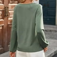 thumbnail image 5 of biudgviw Womens Blouses Dressy Casual Fashion Long Sleeve Work Tops Solid Color V Neck Pullover Shirts for Going Out Clothes, 5 of 5