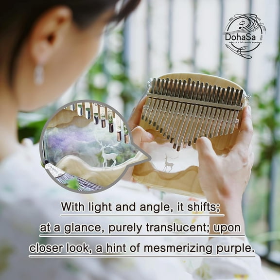 21 Kalimba Thumb Piano - Design Wood Finger Piano for All Skill Levels - Portable Musical Instrument with