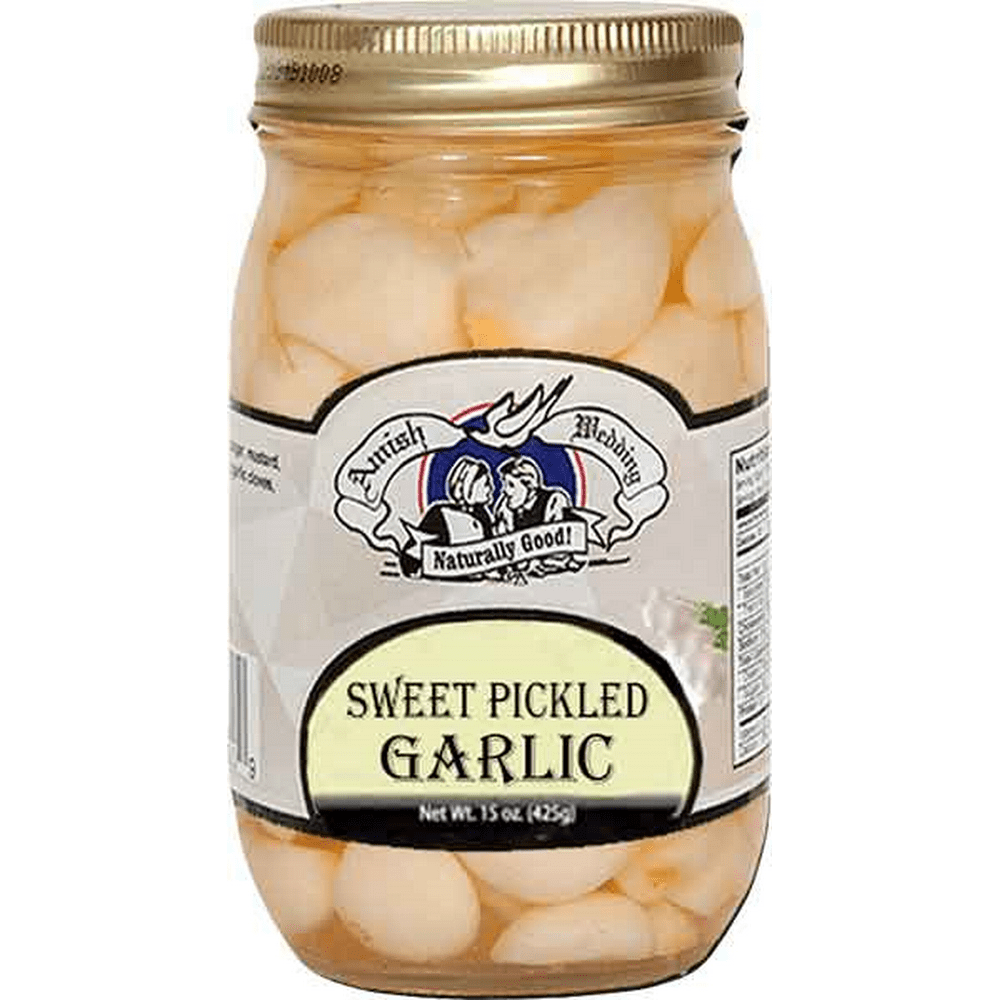Amish Wedding Sweet Pickled Garlic Cloves, 15 oz., Two Jars Walmart