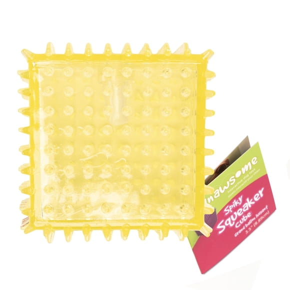 Juguete para Perro Gnawsome Squeaker Cube con Púas para Salud Dental