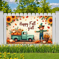 thumbnail image 2 of Colorful Leaves Happy Fall y'all Pumpkins Vintage Truck Sunflowers Autumn Harvest Banner for Thanksgiving Decoration Seasonal Party Indoor Outdoor, 2 of 9