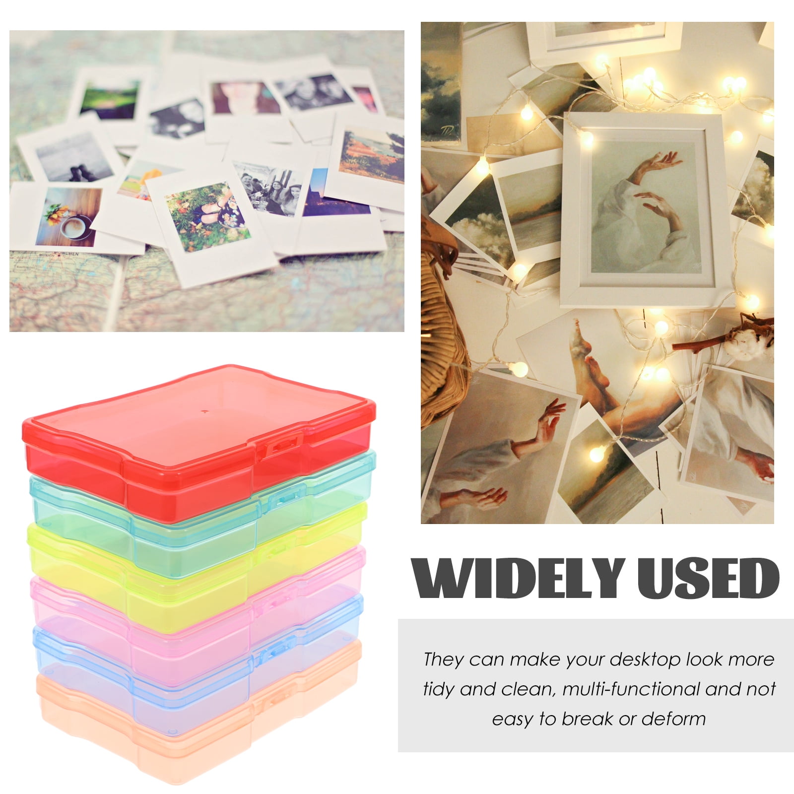 LOLIPPYY 2 Sets Multi-functional Card Boxes Photo Keepers Photos Organizers Photo Organizers