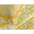 thumbnail image 4 of Ambesonne Yellow Quilted Bedspread Set 3 Pcs, Floral Snowflakes, Queen Size, Yellow and White, 4 of 5