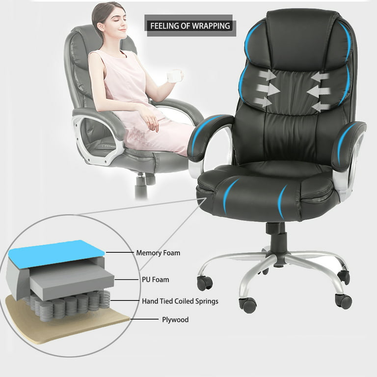 Insignia™ High Back Executive Ergonomic Chair with Adjustable Headrest  Black NS-OCP3 - Best Buy