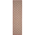 thumbnail image 2 of SAFAVIEH Courtyard Maksim Geometric Bordered Indoor/Outdoor Runner, 2'3" x 12', Red/Beige, 2 of 6