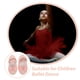 thumbnail image 5 of 1 par de zapatillas de ballet para niñas, suaves y con suela dividida, para practicar ballet, para niños pequeños y niñas, cómodas para clases y presentaciones, 5 of 7
