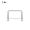 thumbnail image 3 of Square U-Bolts 2 Sets 87mm Inner Width 70mm Length M8 304 Stainless Steel U Clamp Bolt, 3 of 5