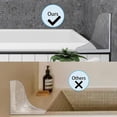 thumbnail image 4 of ABCISI Clear Acrylic Shower Splash Guard, 2 Pack with Tapes, Keep Water in Shower & Floors Dry, 4 of 7