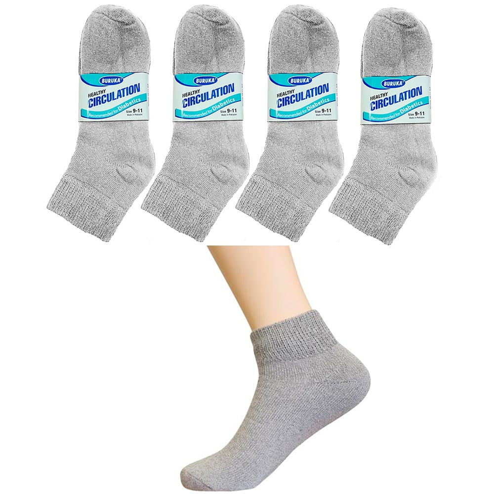 AllTopBargains 12 Pair Diabetic Ankle Circulatory Socks Health