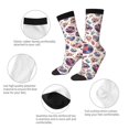 thumbnail image 3 of Cauagu rock Skull record Retro Print Crew Socks for Women and Men,Adult Athletic Running Socks 1-Pair Sports Socks Work Gear Socks with Moisture Wicking, 3 of 6