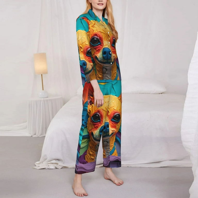 2 Piece Chihuahua Long PJ Set 2 Piece Chihuahua Long PJ Set