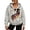 Light Gray, variant on German Eagle Flag Graphic Zip Up Hoodie Women's Drawstring Pocket Oversized Fleece Layering Jacket 1PC S-XXXXL Plus Size Friendly
