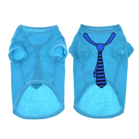 Tank Top Doggie T-shirt - Doggy Clothing Doggie Tank Top Short Sleeves Summer Shirt Blue S