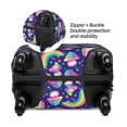 thumbnail image 2 of Kdxio Skull mushroom rainbow space Pattern Luggage Cover for Travel,Elastic and Durable,Fits 18-32 Inch,Anti-Scratch Suitcase Protector-No luggage included, 2 of 5