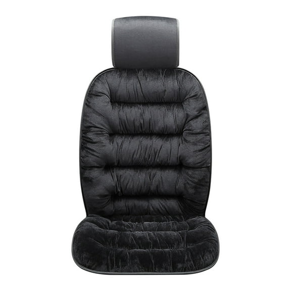 HomeDM Cushioned Car Seat Cover Warm Short Plush Seat Cushion for Front Rear Pad Soft Fuzzy Seat Protector for Winter Auto Interior Women Men Accessories for Vehicles Truck