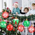 thumbnail image 4 of Jetec 12 Pcs Inflatable Christmas Ball Outdoor Decorations 9 Inches Blow up Christmas Red Green Balls Large for Xmas Yard Lawn Tree Outdoor Decor(Novel Style), 4 of 6