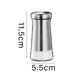 thumbnail image 2 of Salt and Pepper Shakers - Black & Silver Spice Dispenser with Pour Holes - Stainless Steel and Glass - 2 Bottle Set - Green, 2 of 5