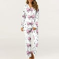 thumbnail image 2 of Purcolt Pajamas for Women Set Long Sleeve Button Down Sleepwear Soft Pjs Sets 2 Piece Lounge Sets with Pocket, 2 of 5