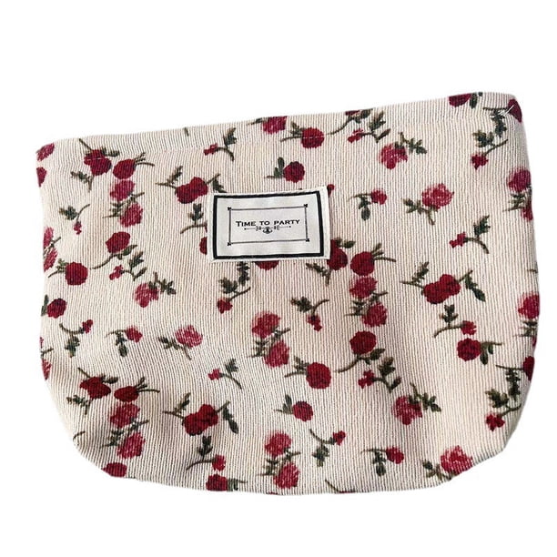 Bolsa Aseo Niña Bolsa De Maquillaje De Viaje - Gran Capacidad Con Estampado Floral Organizador Productos Belleza