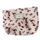 thumbnail image 4 of 2 uds bolsa de maquillaje de terciopelo rosa flor bolsa de cosméticos para mujer, bolsas de maquillaje de lona de gran capacidad accesorios de bolsa de aseo de viaje, 4 of 5