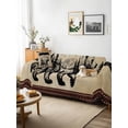 thumbnail image 3 of Brown Black Bear Couch Cover for 2 Cushion Couch, Farmhouse Cabin Forest Vintage Washable Love Seat Sofa Covers Slipcover, Throw Sofa Covers for Pets, Furniture Protector 71"x102", 3 of 9