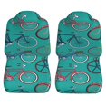 thumbnail image 3 of LAKIMCT Retro Bicycle Car Seat Covers Vehicle Front Seat Covers Universal Fit Seat Protector, 3 of 9