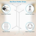 thumbnail image 6 of Bed Sheet Straps, 2Pcs Elastic Adjustable Bed Sheet Holder Straps, Fitted Sheet Straps to Hold Sheets in Place with Metal Clips, Sheet Holders for Mattress Cover, Sheet, Sofa Cushion (White), 6 of 8