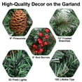 Clearance Christmas Tree Decorations 24" Christmas Wreath with Timer