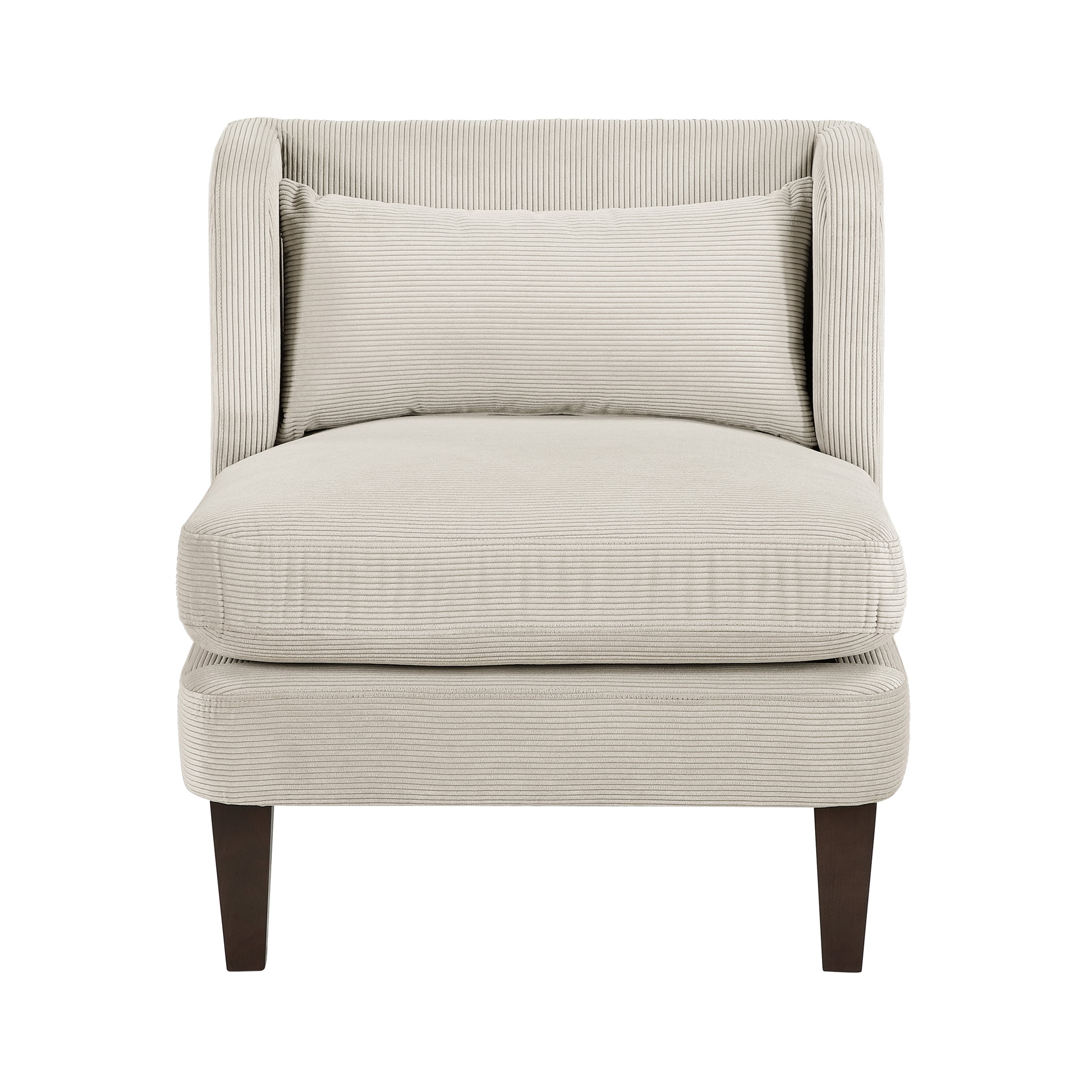 OakvillePark Terncliffe Corduroy Accent Chair with Pillow, Taupe