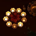thumbnail image 4 of Diya Shape Flower Decorative Urli Bowl for Home Handcrafte Bowl for Floating 14", 4 of 5