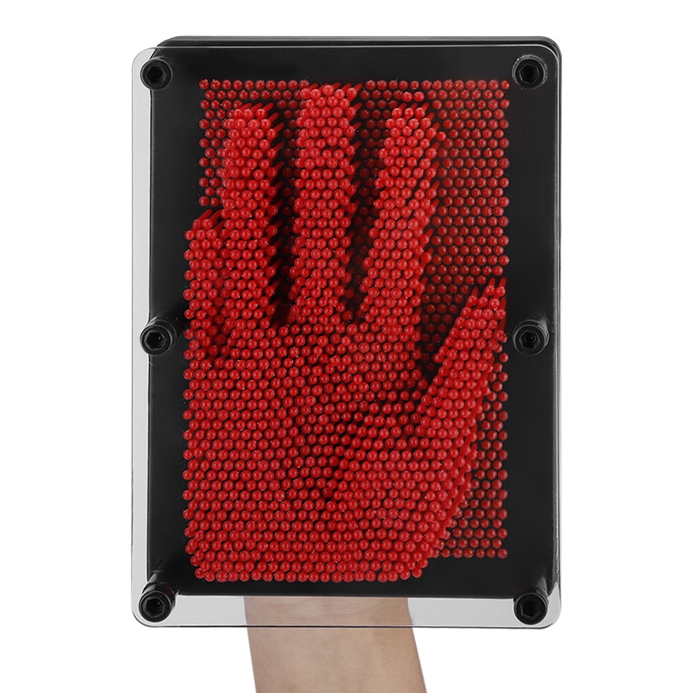 3D Pin Art Toy – Handmodell Zum Klonen, DIY-Spielzeug Gegen Stress, Kreatives Druck-Spiel In Rot (ca. 17,5 Cm)