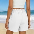 thumbnail image 6 of Axiiglly Cotton Shorts for Women Elastic Waist Breathable Workout Shorts Solid Color Lightweight Outdoor Casual Shorts for Holidays S-3XL, 6 of 10
