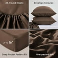 thumbnail image 4 of Sonive Bed Sheet Sets,Ultra Soft Breathable Luxury 4 Piece, (Brown, Queen), 4 of 8
