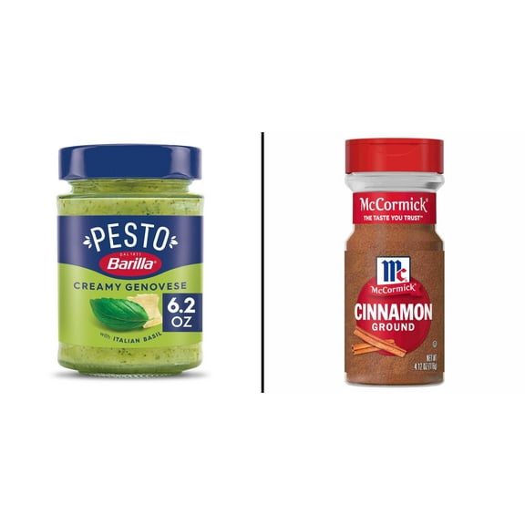 Barilla Creamy Genovese Pesto Sauce & McCormick Ground Cinnamon 4.12 oz