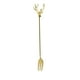 thumbnail image 2 of Aparatos de cocina, Accesorios de cocina, Utensilios de cocina, Utensilios de cocina Tenedor de acero inoxidable con forma de cabeza de ciervo, dorado y plateado, mango largo, tenedor para postre, fru, 2 of 6