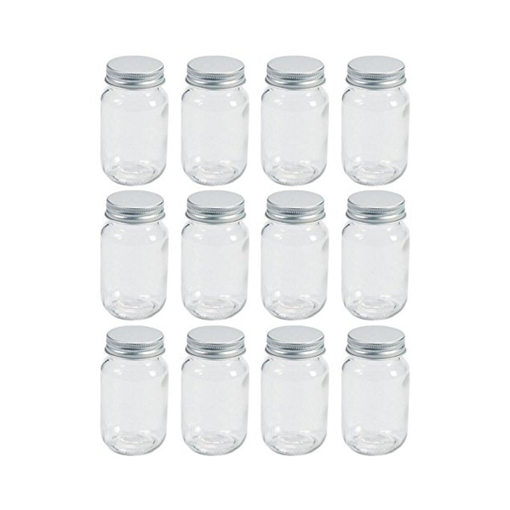 Mini Glass Mason Jar Favors (Dz) Home Decor 12 Pieces