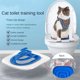 thumbnail image 2 of 2023 Plastic Cat Toilet Training Kit Reusable Puppy Cat Litter Mat Cat Toilet Trainer Toilet Pets Cleaning Cats Training Product ShopWise Round, 2 of 13