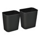 thumbnail image 4 of Small Square Trash Can Set for Kitchen Bathroom Office Reusable Black Garbage Container Bucket Simple Design, 4 of 4