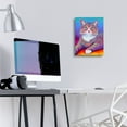 thumbnail image 4 of Epic Art 'Rainbow Brown and White Tabby Cat' by Rebecca Wang Art, Acrylic Glass Wall Art, 12"x16", 4 of 8