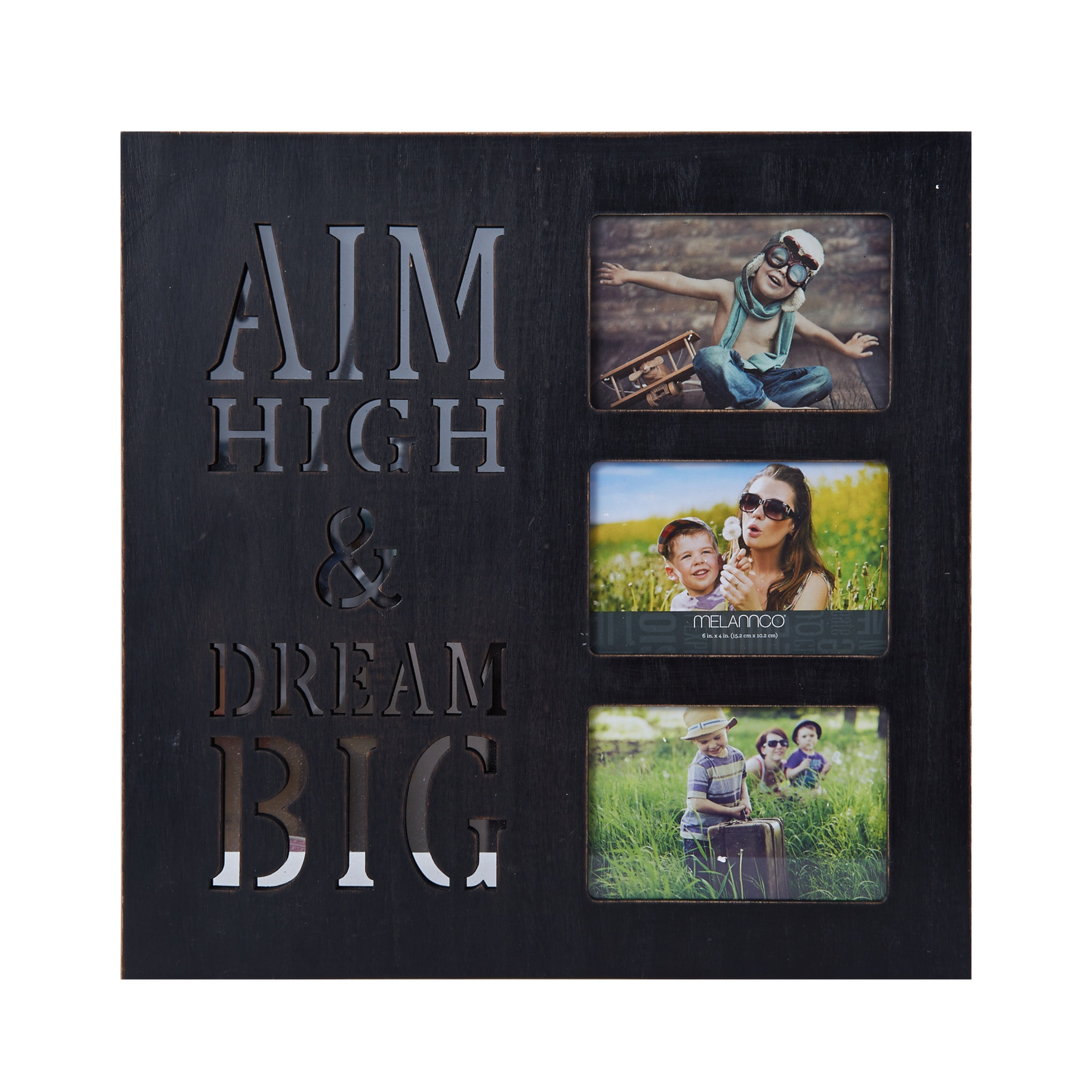 Melannco Black 16 Inch 3 Opening 6 X 4 Collage Aim High Picture Melannco Black 16 Inch 3 Opening 6 X 4 Collage Aim High Picture Frame Com