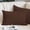 Mocha Brown, variant on Red Solid Color Pillow Covers, Linen Long Throw Pillow Case, Aesthetics Contemporary Luxury Holiday Pillow Protector Decorative Cushion Cover for Living Room/Bedroom 12" x 20"