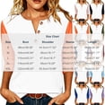 thumbnail image 3 of ABSUYY Womens Gray Color Block Raglan Tee 3/4 Sleeve Henley Top Casual Baseball Shirt,Size 2XL, 3 of 6
