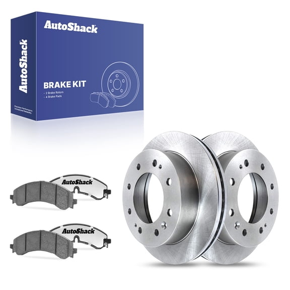 AutoShack Rear Vented Brake Rotors   Ceramic Pads 6-PC Brake Kit Replacement for 2020-2025 Chevrolet Silverado 2500 HD 2020-2025 GMC Sierra 2500 HD 14.17" (359.8 mm)