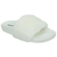 thumbnail image 2 of Soda Women Slip-on Soft Fur Fuzzy Sandals Slide Slippers Flip Flops YOGA-S White 6, 2 of 2