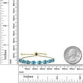 thumbnail image 6 of Gem Stone King 18K Yellow Gold Plated Silver Swiss Blue Topaz Tennis Bracelet for Women (8.00 Cttw, Gemstone November Birthstone, Oval Checkerboard 7X5MM, Fully Adjustable up to 9 inch), 6 of 6