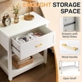 thumbnail image 5 of Ktaxon Solid Wood Nightstand with One Drawer Traditional Cottage Bedside Table End Table, White, 5 of 6